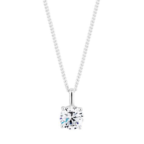 sterling silver cubic zirconia necklace